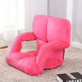 創意多功能懶人梳化折疊椅扶手款 | 榻榻米 - 桃紅色