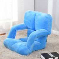 創意多功能懶人梳化折疊椅扶手款 | 榻榻米 - 藍色