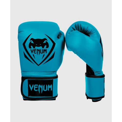 Venum CONTENDER 專業成人泰拳拳套 - 12oz 藍色