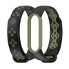 MIJOBS 小米手環5/6/7通用運動透氣腕帶 | 小米手環替換錶帶手帶 - 黑綠色 