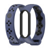 MIJOBS 小米手環5/6/7通用運動透氣腕帶 | 小米手環替換錶帶手帶 - 藍黑色
