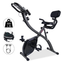 折疊磁控健身單車機 | 家用動感摺疊式健身腳踏車 - 黑色