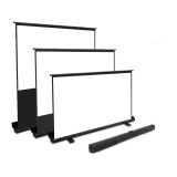 60寸 4:3 白玻纖易拉架式高清投影幕 | 上拉式地拉幕