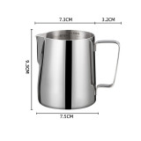 350ml 不銹鋼內刻度尖嘴拉花杯 |  花式打奶泡咖啡器具