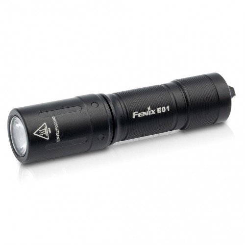 Fenix E01 防水電筒超小LED手電筒 | 迷你戶外防水電筒鎖匙扣 - 黑色
