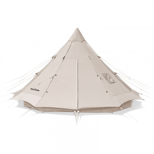 Naturehike 朗輕奢風戶外大型棉布金字塔帳篷 (NH22ZP016) - 卡其(營地版) | 12.3 Glamping系列 12人適用