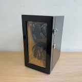 Y0400E 4錶位立式鋼琴漆自動上鍊自轉錶盒 - 外黑內棕