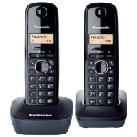 樂聲 Panasonic KX-TG1612HK DECT數碼室內無線電話 雙子機套裝 | 香港行貨 - 黑色