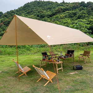 3F ULGEAR 210T 超大多用途天幕  (4-6人) 3*3米連套杆套裝 - 白色 | 露營沙灘防雨防曬遮陽棚涼棚