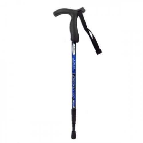 GOMA WS13  三節行山杖 | T柄伸縮式登山杖 - 藍色 | 避震彈簧 | 台灣製造