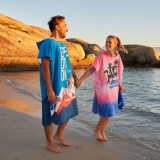 NatureHike 夏季速乾吸濕沙灘浴袍 (NH19SP002) | 防曬斗篷沙灘浴巾  - 黑色L碼
