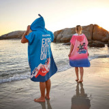 NatureHike 夏季速乾吸濕沙灘浴袍 (NH19SP002) | 防曬斗篷沙灘浴巾  - 粉紅色M碼