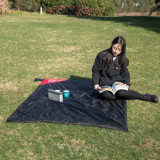 Naturehike 戶外超輕口袋地布地墊 (NH17D050-B) | 雙面防水野餐布露營草坪地墊 - 黑色細碼