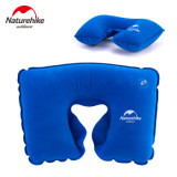 NatureHike 植絨旅行充氣枕頭 (NH15A003-L) | 脖枕U型枕頭頸椎枕頭 - 天藍色