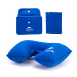 NatureHike 植絨旅行充氣枕頭 (NH15A003-L) | 脖枕U型枕頭頸椎枕頭 - 天藍色