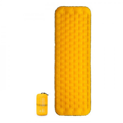 NatureHike 立體側牆單人加厚蛋巢充氣墊 (NH20FCD02) | 便攜露營睡墊 - 黃色