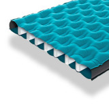 NatureHike 立體側牆單人加厚蛋巢充氣墊 (NH20FCD02) | 便攜露營睡墊 - 藍色