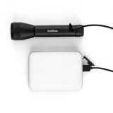 NatureHike 星火強光充電手電筒 (NH20ZM010) | 多功能便攜露營強光燈超遠照明燈 - 黑色
