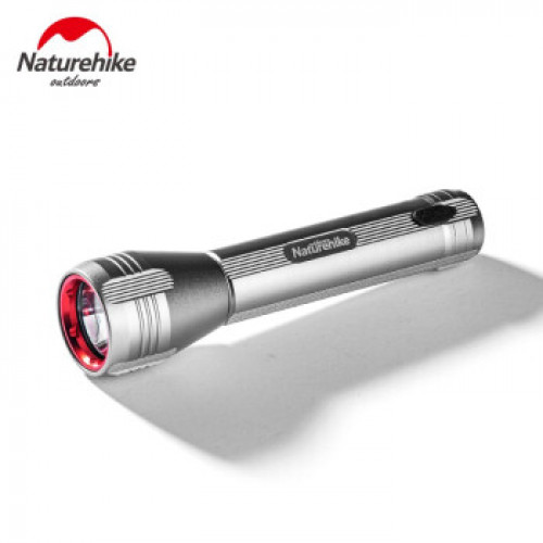 NatureHike 星火強光充電手電筒 (NH20ZM010) | 多功能便攜露營強光燈超遠照明燈 - 銀色