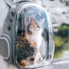 創意全景透明后罩寵物太空艙背包 | 舒適透氣 貓貓背包 - 灰色
