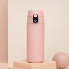 智能測溫不銹鋼保溫杯 520ml | 喝水水杯水壺 便捷直飲吸管 LED溫度顯示 - 粉紅色