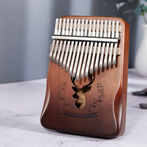 21音寬音域Kalimba卡林巴琴拇指琴 | 超快上手  舒適演奏工藝 - 21音漸變啡