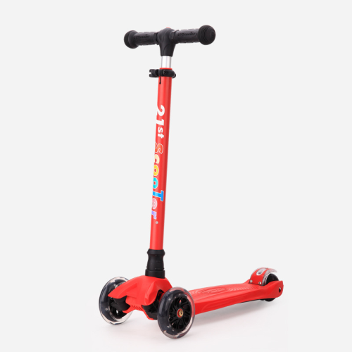21st Scooter 4輪閃光兒童滑板車 - 紅色