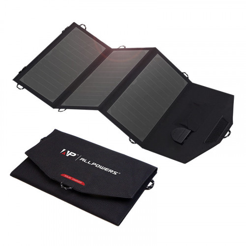 ALLPOWERS 18V21W 太陽能摺疊式充電包 | 便攜太陽能充電板 | USB/DC輸出