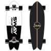 SWAY SurfSkate CX4 陸地衝浪板滑板 | 四輪滑板模擬衝浪滑雪訓練魚板 - 黑白