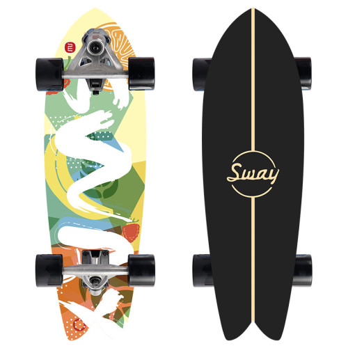 SWAY SurfSkate CX4 陸地衝浪板滑板 | 四輪滑板模擬衝浪滑雪訓練魚板 - 夏天