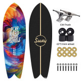 SWAY SurfSkate CX4 陸地衝浪板滑板 | 四輪滑板模擬衝浪滑雪訓練魚板 - 旋渦