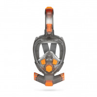 SMACO DS01 成人全乾式防霧浮潛面罩 - 橙色大碼 | 可搭配水下呼吸器瓶使用 