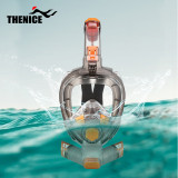 【2021新款】THENICE DS01 成人全乾式防霧浮潛面罩 - 藍色大碼 | 可搭配水下呼吸器瓶使用