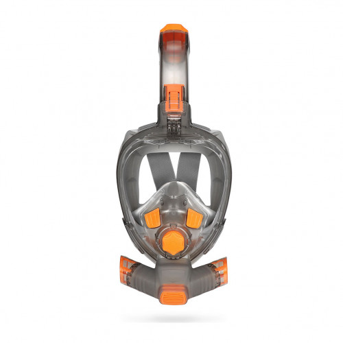 SMACO DS01 成人全乾式防霧浮潛面罩 - 橙色大碼 | 可搭配水下呼吸器瓶使用