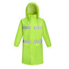 成人長款加厚反光雨衣 - 綠色180cm身高適用 | 戶外工作 反光衣 | 雙門襟 