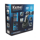 Kemei KM-1716 電動剃鬚刀 電鬚刨 | 可水洗刀頭 | 充電式底座