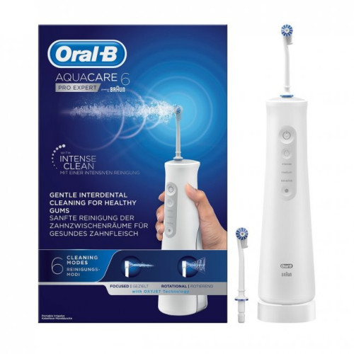 Oral-B AQUACARE 6 無線水牙線 MDH20 | 3種段速 | 高效活氧微分子氣泡技術 | 平行進口