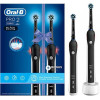 Oral-B - Pro 2900 充電電動牙刷 2支套裝 (黑色+黑色) - 黑色2支裝