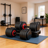 [32KG]可調節啞鈴 | 快速調節重量 | 運動健身啞鈴 | 家用健身器材 | 佔地僅0.09㎡