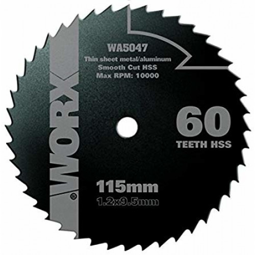 WORX 威克士  WA5047 115MM HSS多用途鋸片 | 115mm | 60T | 香港行貨