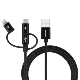 Momax One Link 3-in-1 USB A to Micro USB/Lightning/Type C (1米) DX1 | 香港行貨