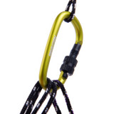 NatureHike 8cm 帶鎖D型鋁合金掛鉤登山扣 (NH15A008-D) - 黑色 | 多功能快掛背包安全鑰匙扣 - 黑