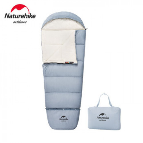 Naturehike C300兒童加大款保暖木乃伊睡袋 (NH21MSD01) - 藍色 | 純棉 | 保暖 - 加大款 - 藍