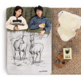 Naturehike 雙人連枕頭睡袋藏羚羊圖案睡袋 (NH21MSD06) | 可一分為二 | 舒適中空棉 - 藏羚羊