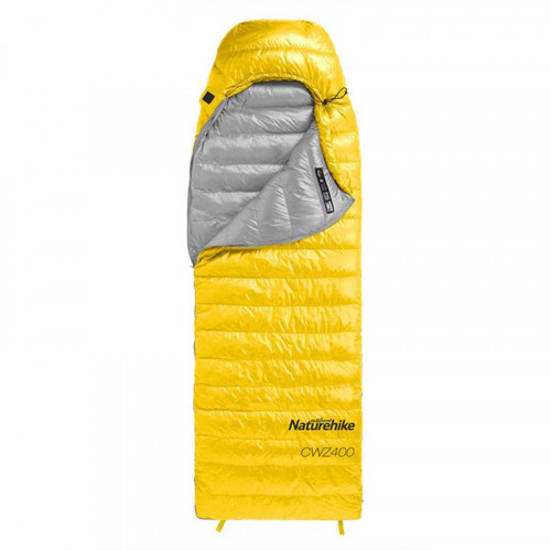 Naturehike CW400 超輕量加厚木乃伊保暖羽絨睡袋(大款) (NH18C400-D) | 適合溫度範圍 -5~15℃ - 黃色
