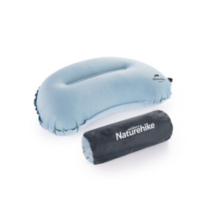 Naturehike 戶外便攜旅行自動充氣睡枕 (NH20ZT006) | 30D彈力布面料 | 高度可調節 - 水墨藍