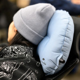 Naturehike 戶外便攜旅行自動充氣睡枕 (NH20ZT006) - 水墨藍 | 30D彈力布面料 | 高度可調節 - 水墨藍