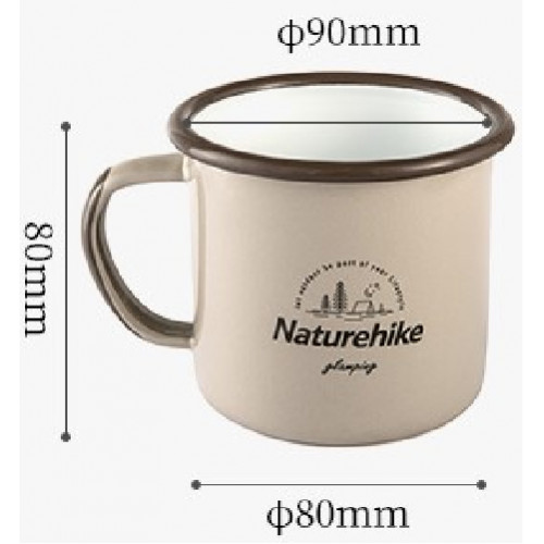 Naturehike 卡其色戶外搪瓷餐具 (NH20SJ030) - 搪瓷杯