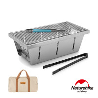 Naturehike 野穀戶外露營小型不銹鋼折疊燒烤架 (NH20CJ006) | 304不銹鋼烤網 | 大容量炭槽 - 小型
