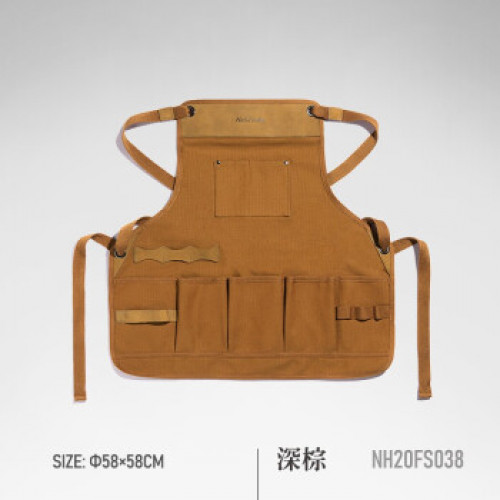 Naturehike 多功能真皮圍裙 (NH20FS038) - 深棕 | 多口袋設計 | 耐磨十股全棉 - 深棕